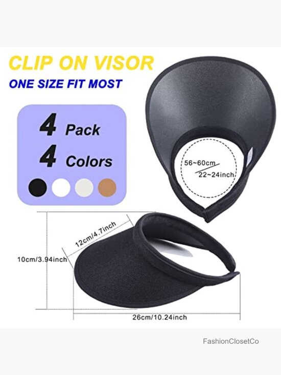 Women Wide Brim Sun Visor UPF50+ UV Protection Golf Visor with Clip